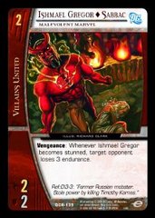 Ishmael Gregor <> Sabbac, Malevolent Marvel